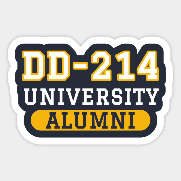 Patriotic DD-214 University Alumni Sticker by Revinct_Designs